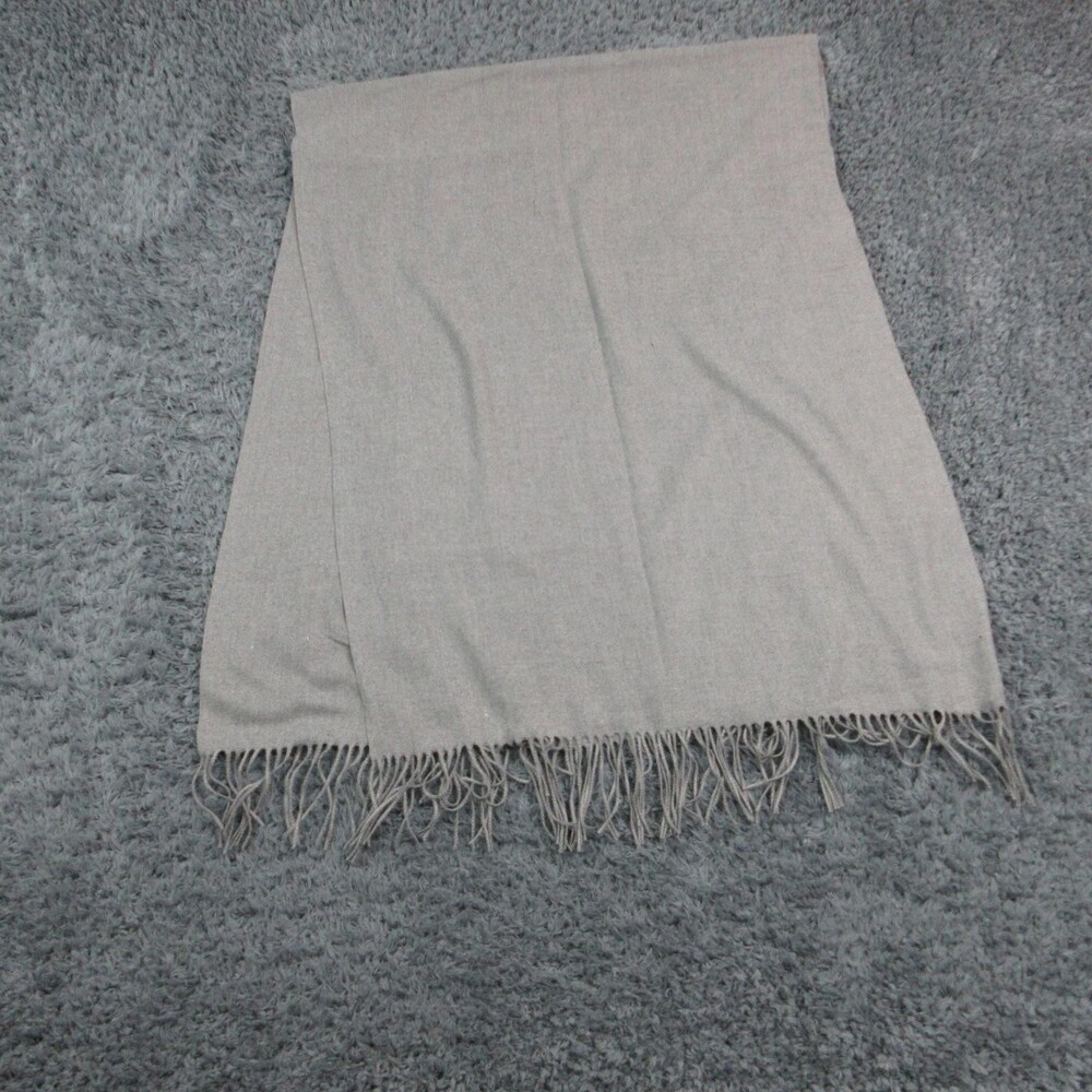 Halara Scarf Womens One Size Gray Rectangle Viscose Fringe Multifunctional NWOT